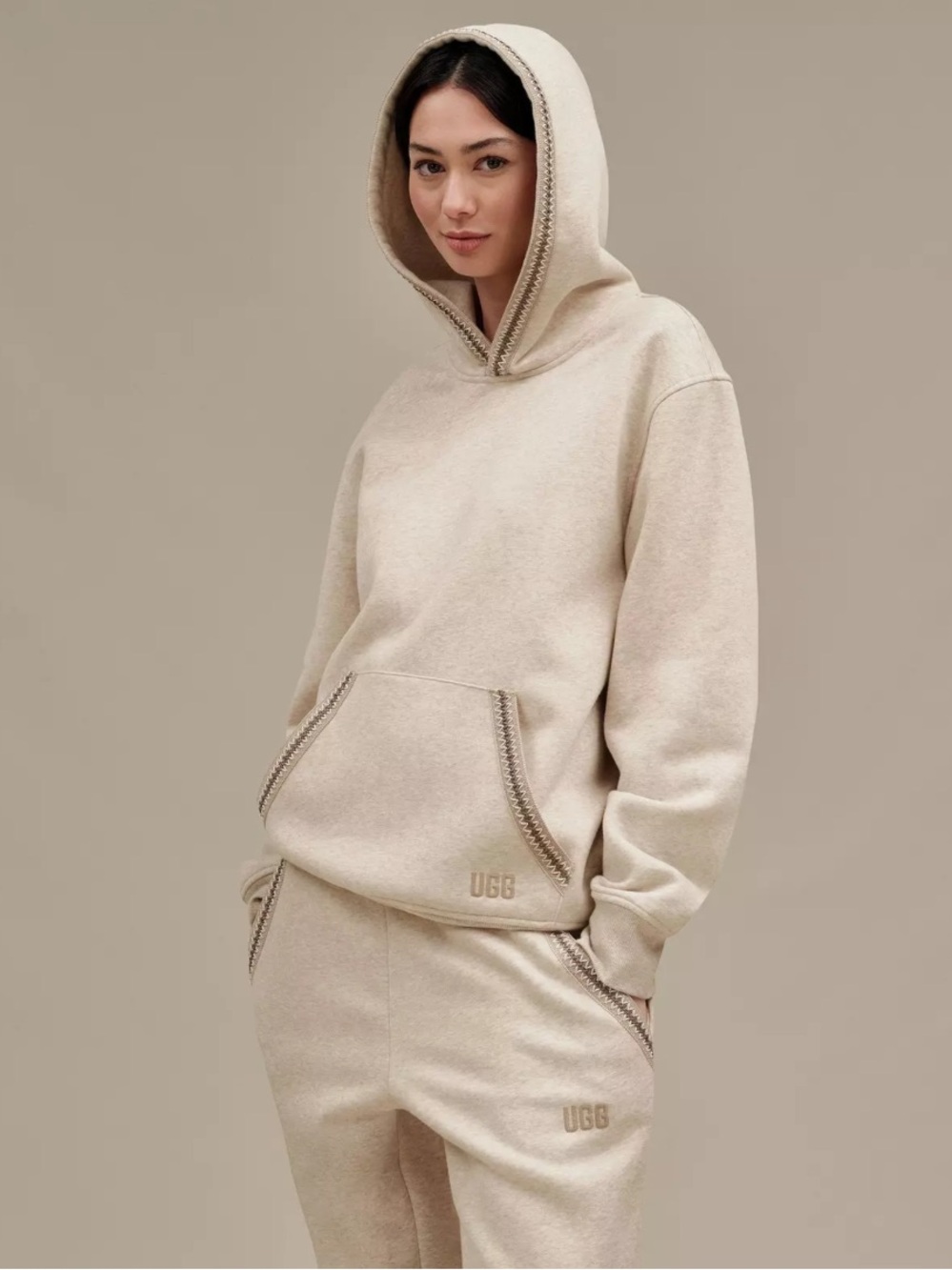 UGG Unisex Tasman Hoodie Sweater. Size Medium Mens/Womens. Caribou Heather